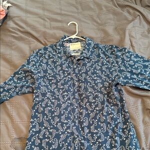 Paisley Print Women's Blouse - Blue